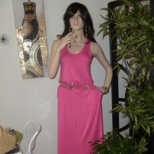 Maxi Pink Dress T Knit.